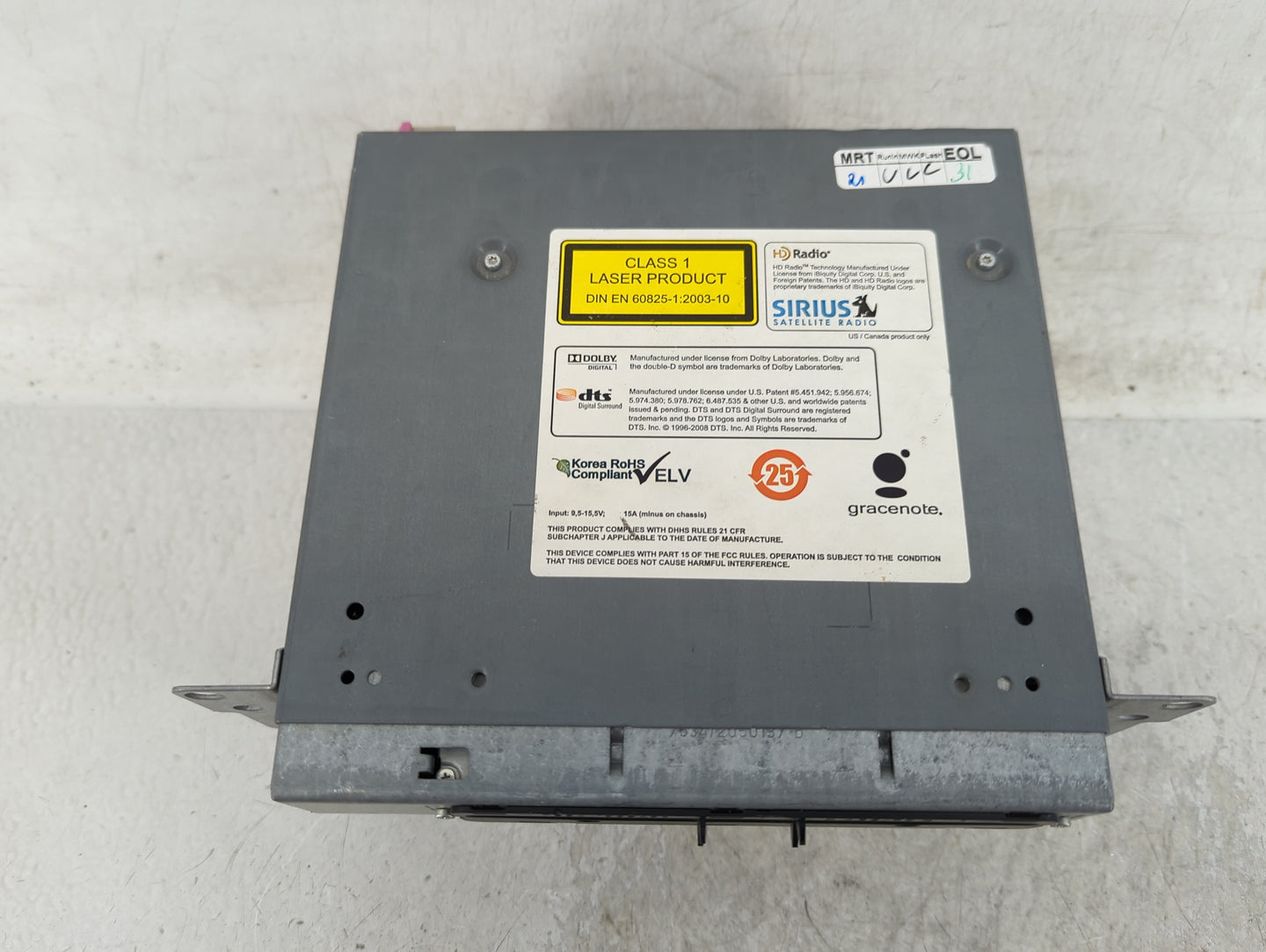 2012 Bmw 740i Radio AM FM Cd Player Receiver Replacement P/N:EN 60825-1 Fits OEM Used Auto Parts - Oemusedautoparts1.com