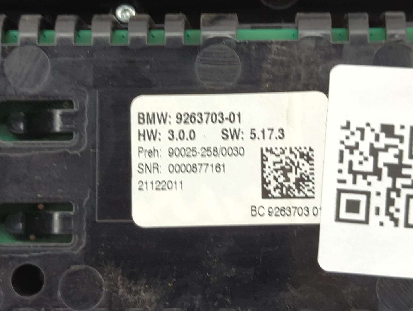 2009-2012 Bmw 750 Climate Control Module Temperature AC/Heater Replacement P/N:9263703-01 90025-258/0030 Fits OEM Used Auto 