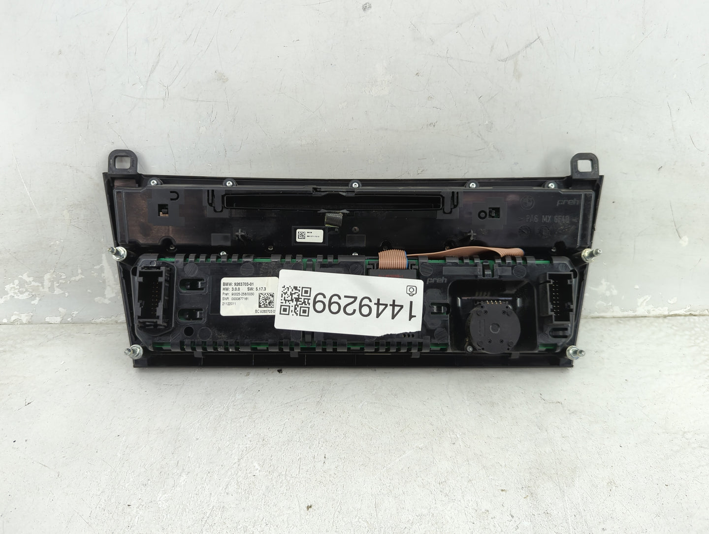 2009-2012 Bmw 750 Climate Control Module Temperature AC/Heater Replacement P/N:9263703-01 90025-258/0030 Fits OEM Used Auto 