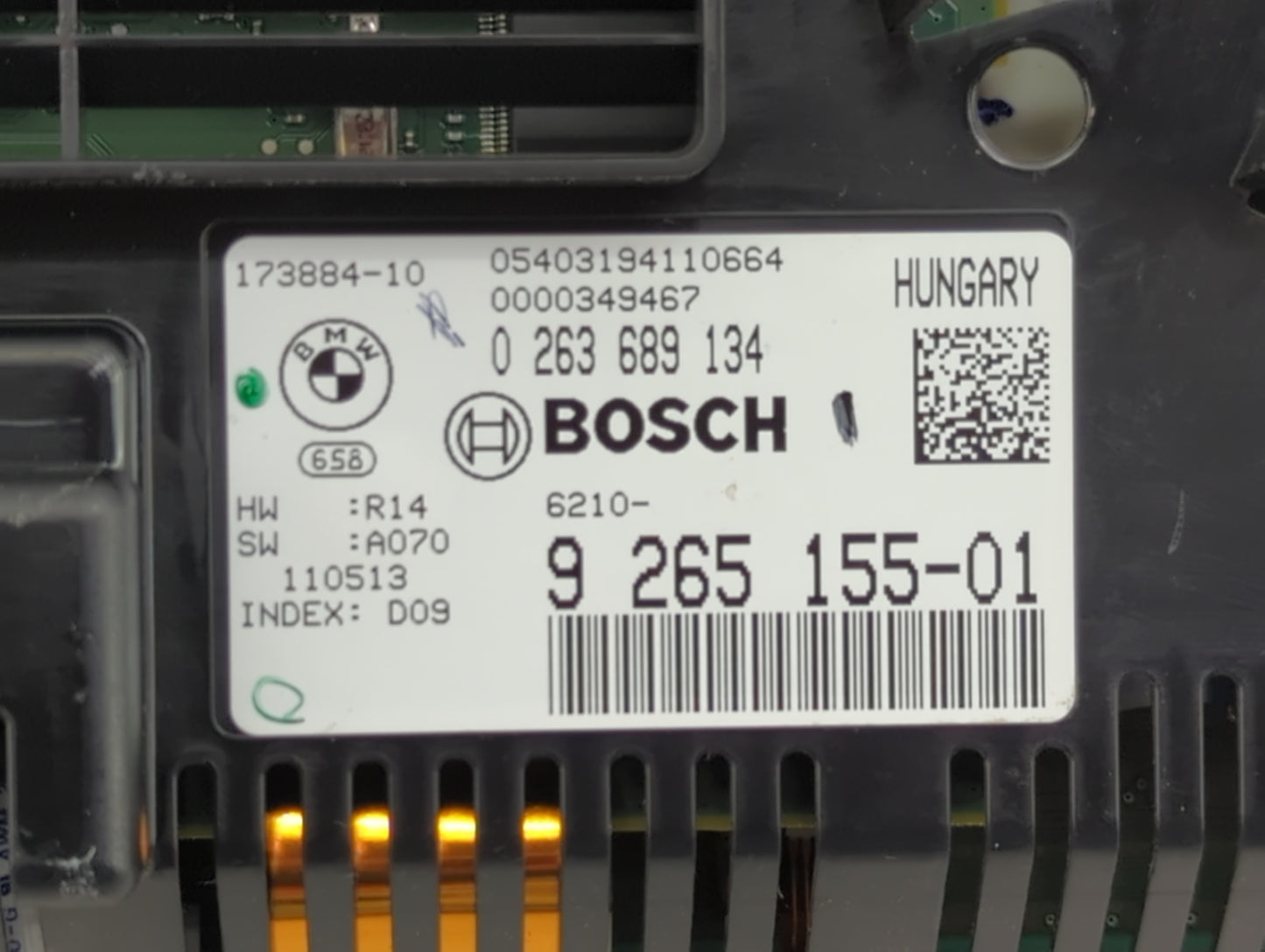 2012-2013 Bmw 750 Instrument Cluster Speedometer Gauges P/N:9265155-01 0263689134 Miles:101K Fits Fits 2011 2012 2013 2014 O