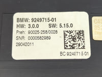 2009-2012 Bmw 750 Climate Control Module Temperature AC/Heater Replacement P/N:9249715-01 9249715 Fits OEM Used Auto Parts -
