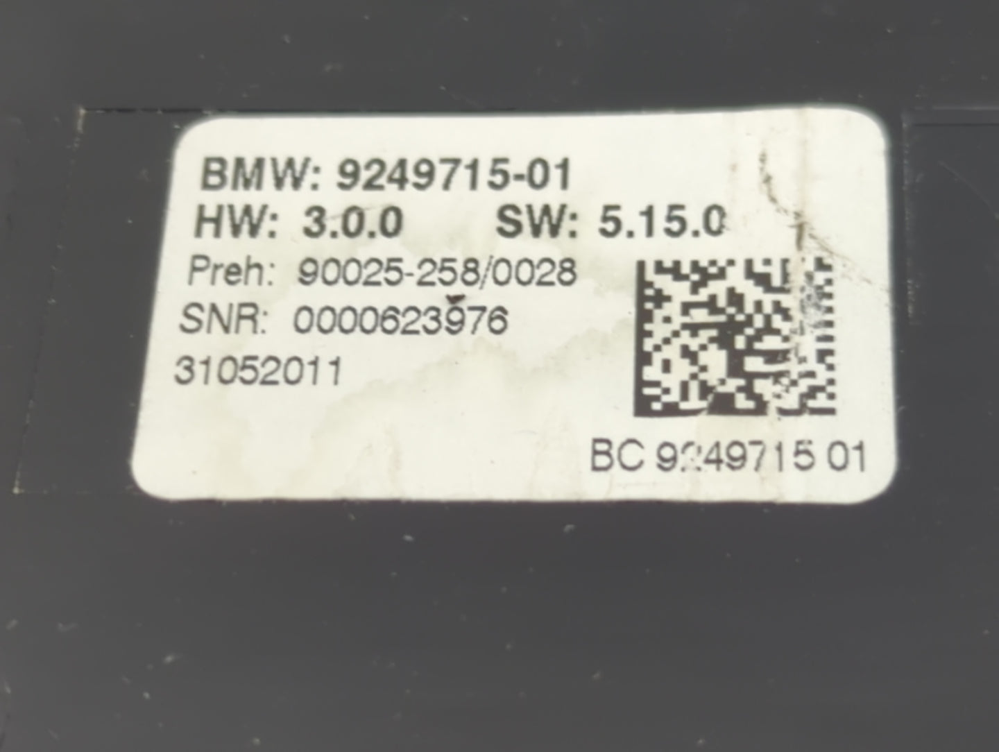 2009-2012 Bmw 750i Climate Control Module Temperature AC/Heater Replacement P/N:9249715-01 Fits Fits 2009 2010 2011 2012 201
