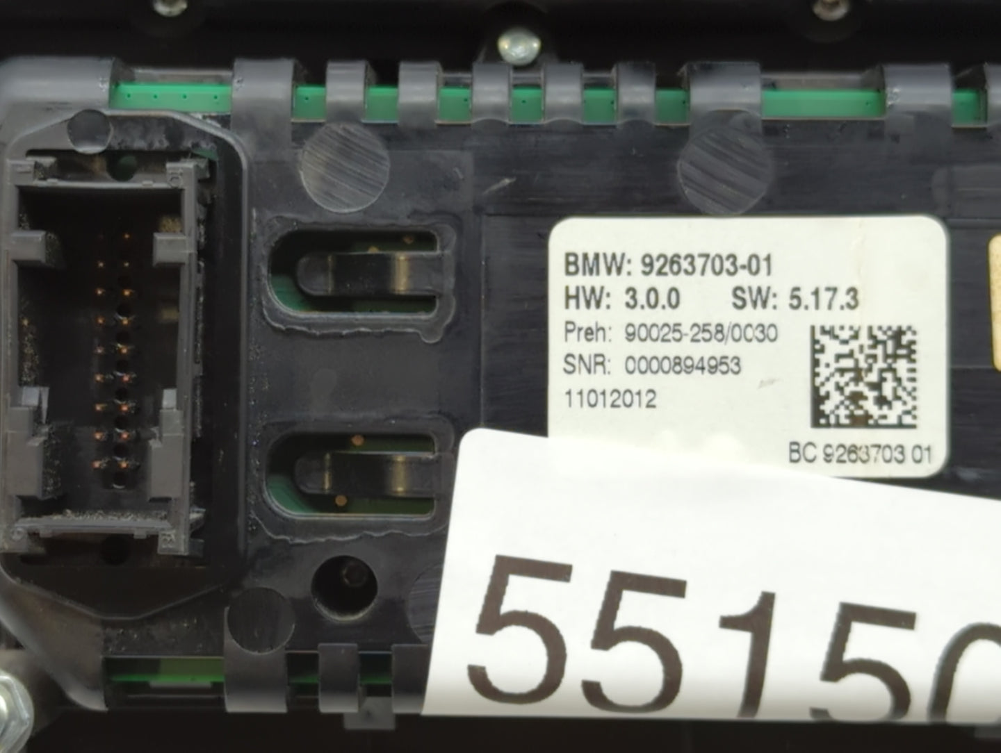2011-2015 Bmw 750i Radio Control Panel - Oemusedautoparts1.com