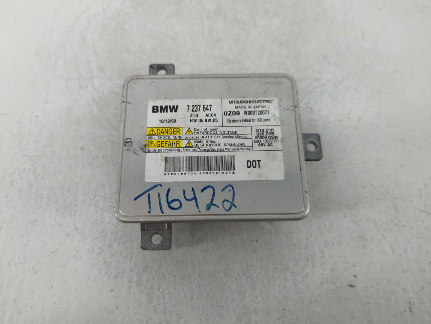 2009-2012 Bmw 750i Headlight Ballast Head Light - Oemusedautoparts1.com