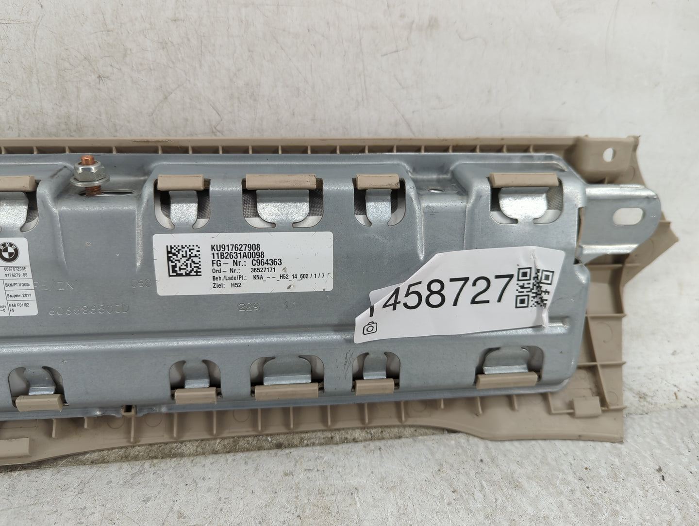 2012 Bmw 750li Driver Curtain Air Bag Oem Tan - Oemusedautoparts1.com