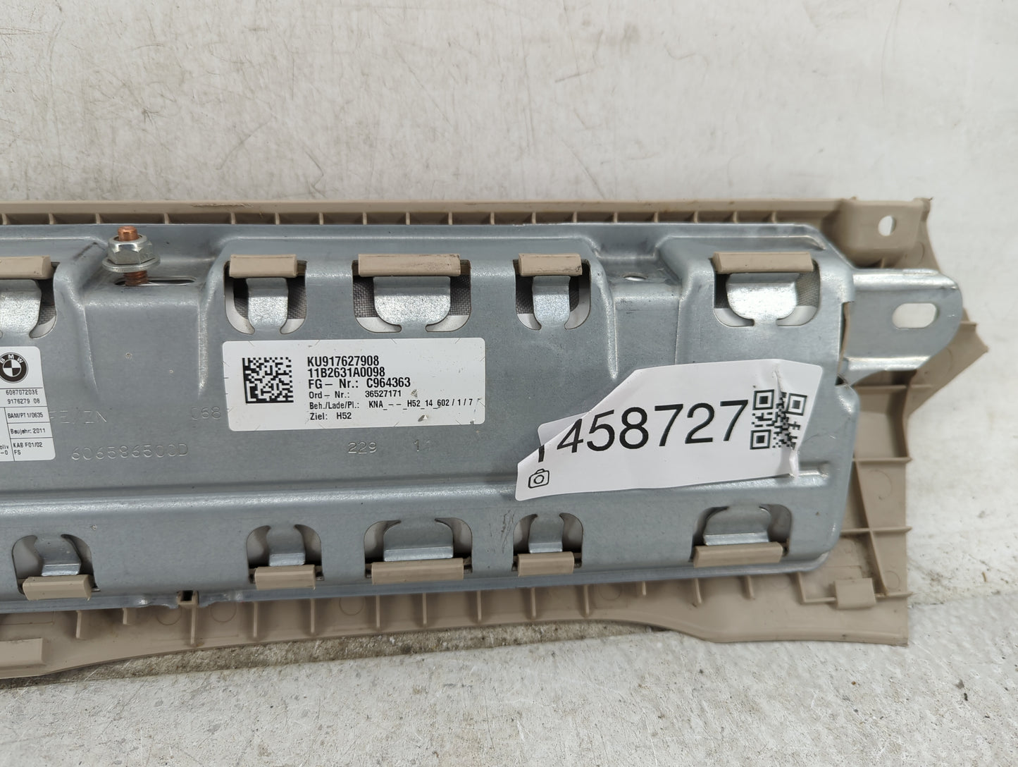 2012 Bmw 750li Driver Curtain Air Bag Oem Tan - Oemusedautoparts1.com