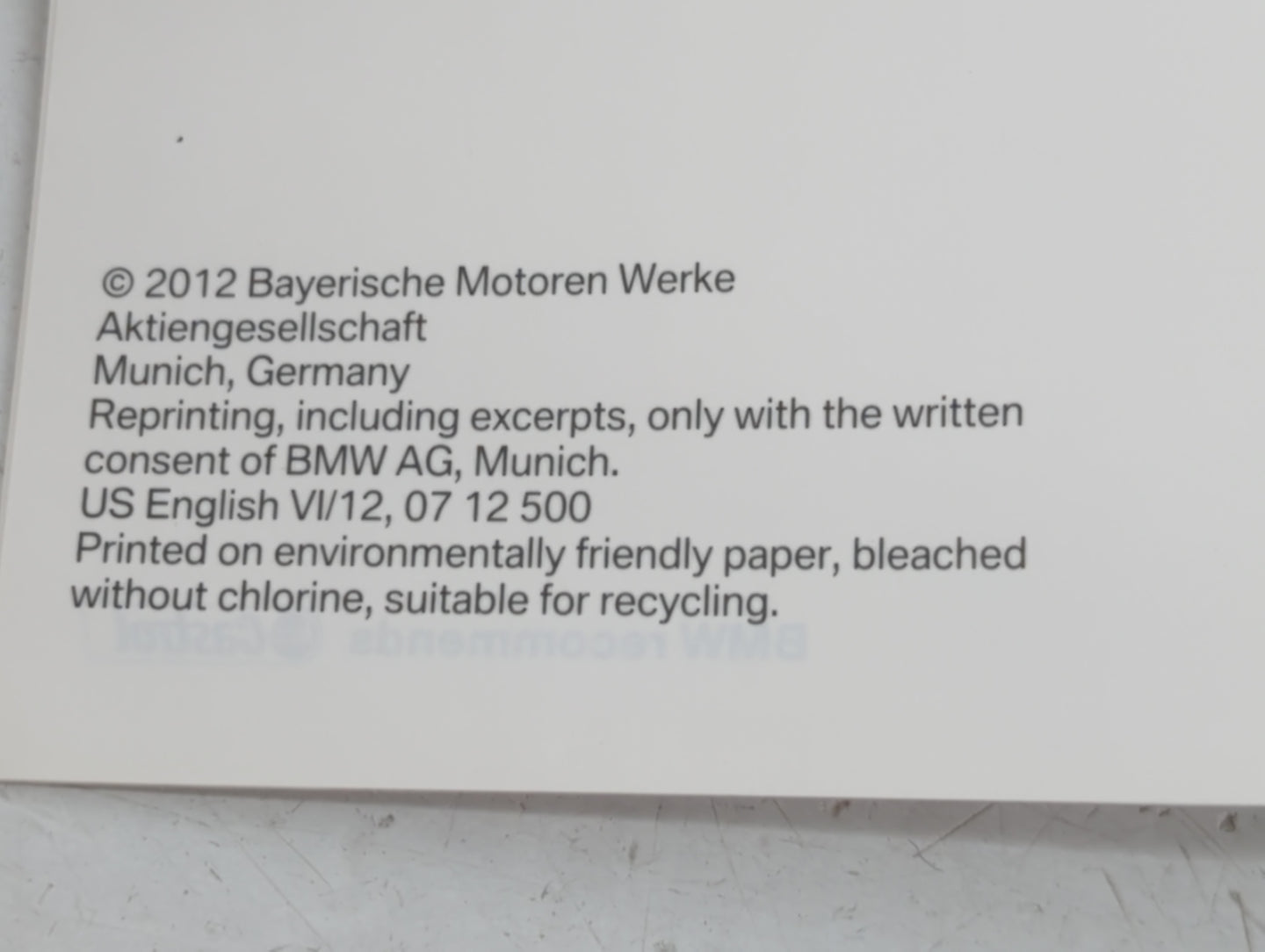 2012 Bmw X1 Owners Manual Book Guide P/N:01 40 2 914 573 OEM Used Auto Parts - Oemusedautoparts1.com