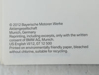 2012 Bmw X1 Owners Manual Book Guide OEM Used Auto Parts - Oemusedautoparts1.com