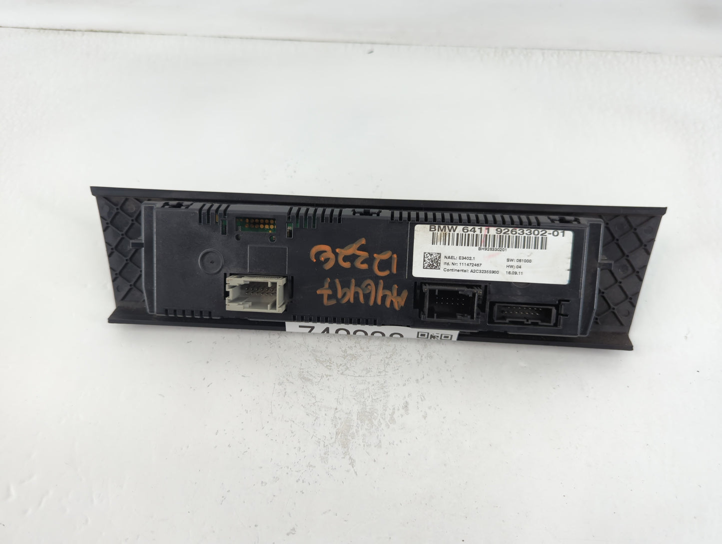 2012-2015 Bmw X1 Climate Control Module Temperature AC/Heater Replacement P/N:6411 9263302-01 Fits OEM Used Auto Parts - Oem