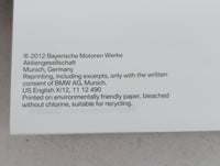 2012 Bmw X3 Owners Manual Book Guide OEM Used Auto Parts - Oemusedautoparts1.com