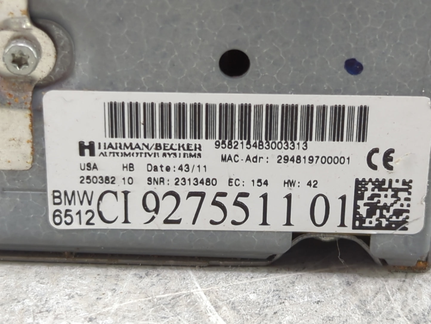 2011-2013 Bmw X3 Radio AM FM Cd Player Receiver Replacement P/N:9582154B3003313 CI927551101 Fits Fits 2010 2011 2012 2013 OE