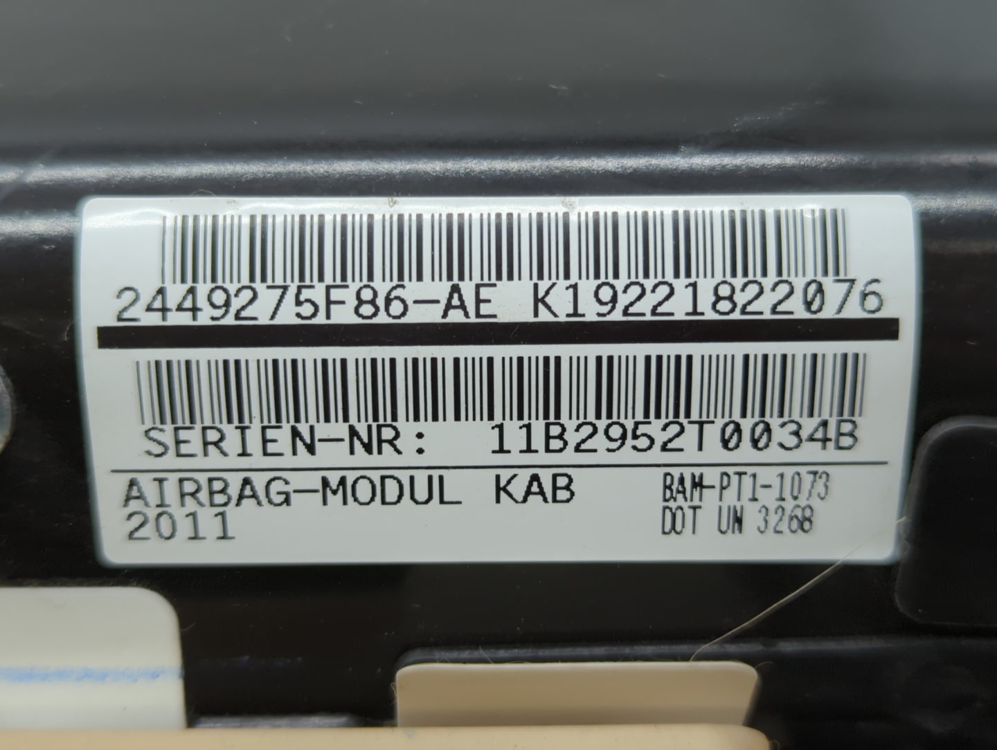 2012 Bmw X3 Air Bag Passenger Right Dashboard Oem - Oemusedautoparts1.com