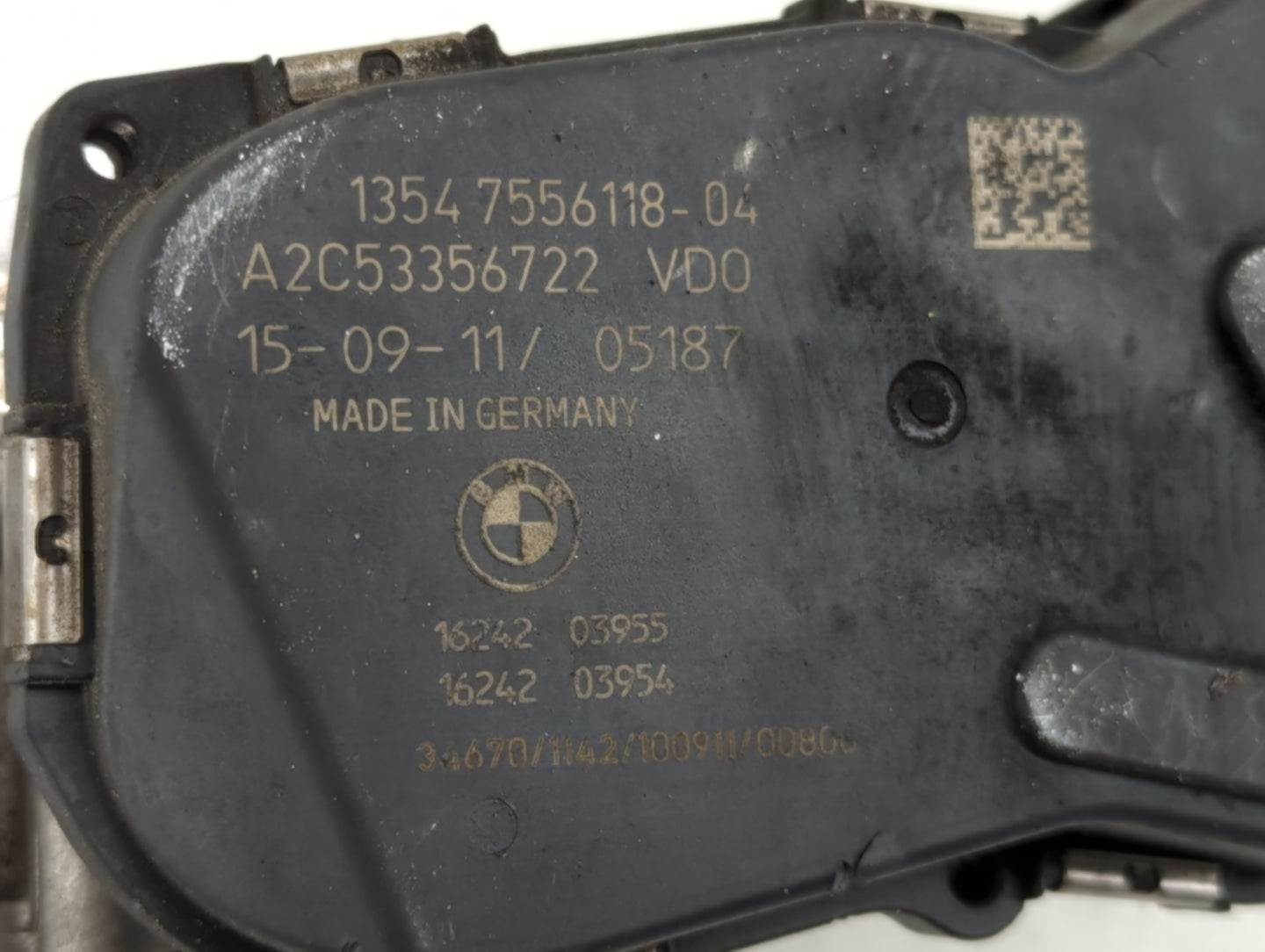 2007-2012 Bmw X3 Throttle Body P/N:1354 7756118-04 Fits Fits 2007 2008 2009 2010 2011 2012 2013 OEM Used Auto Parts - Oemuse