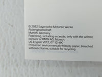 2012 Bmw X3 Owners Manual Book Guide OEM Used Auto Parts - Oemusedautoparts1.com