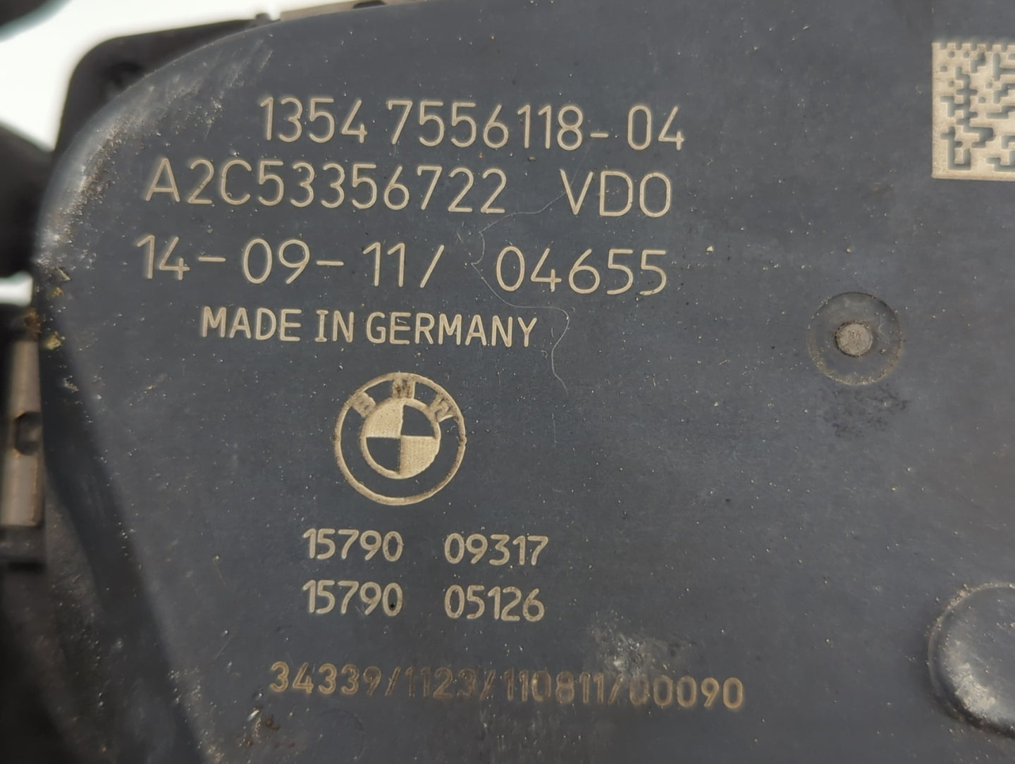 2007-2012 Bmw X3 Throttle Body P/N:1354 7556118-04 Fits Fits 2007 2008 2009 2010 2011 2012 2013 OEM Used Auto Parts - Oemuse