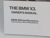 2012 Bmw X3 Owners Manual Book Guide P/N:1 40 2 903 813 OEM Used Auto Parts - Oemusedautoparts1.com