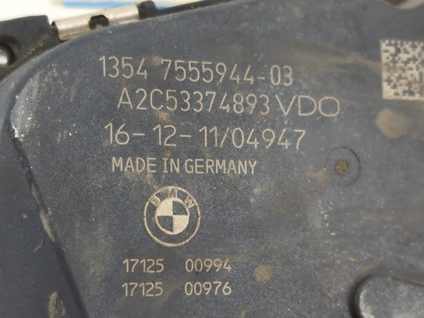 2011-2018 Bmw X5 Throttle Body P/N:A2C53374893 1354 7555944-03 Fits OEM Used Auto Parts - Oemusedautoparts1.com