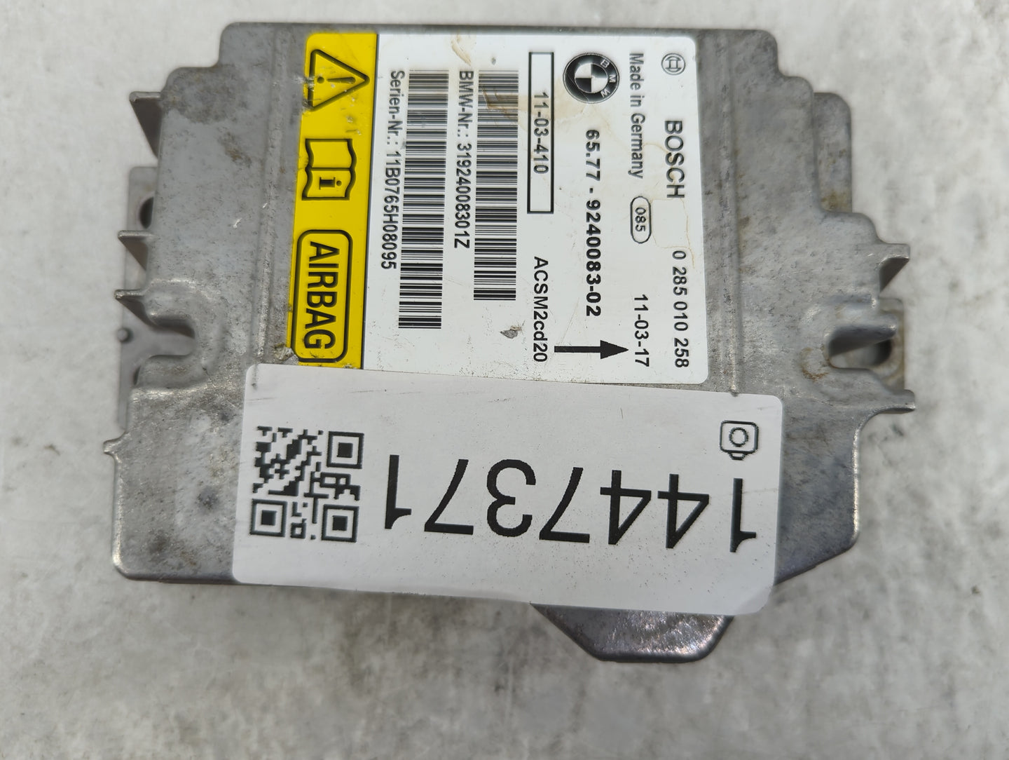 2012 Bmw X5 PCM Engine Control Computer ECU ECM PCU OEM P/N:65.77-9240083-02 0285010258, 31924008301Z Fits OEM Used Auto Par
