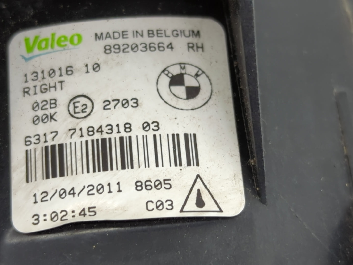 2007-2013 Bmw X5 Passenger Right Oem Fog Light Lamp Black 1454600 - Oemusedautoparts1.com