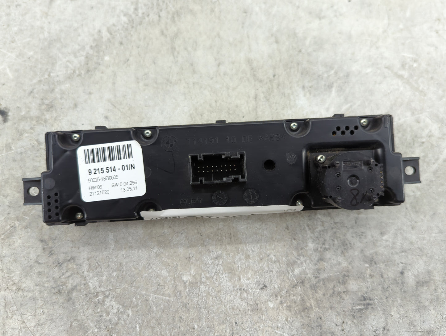 2007-2013 Bmw X5 Climate Control Module Temperature AC/Heater Replacement P/N:9 215 514 Fits OEM Used Auto Parts - Oemusedau