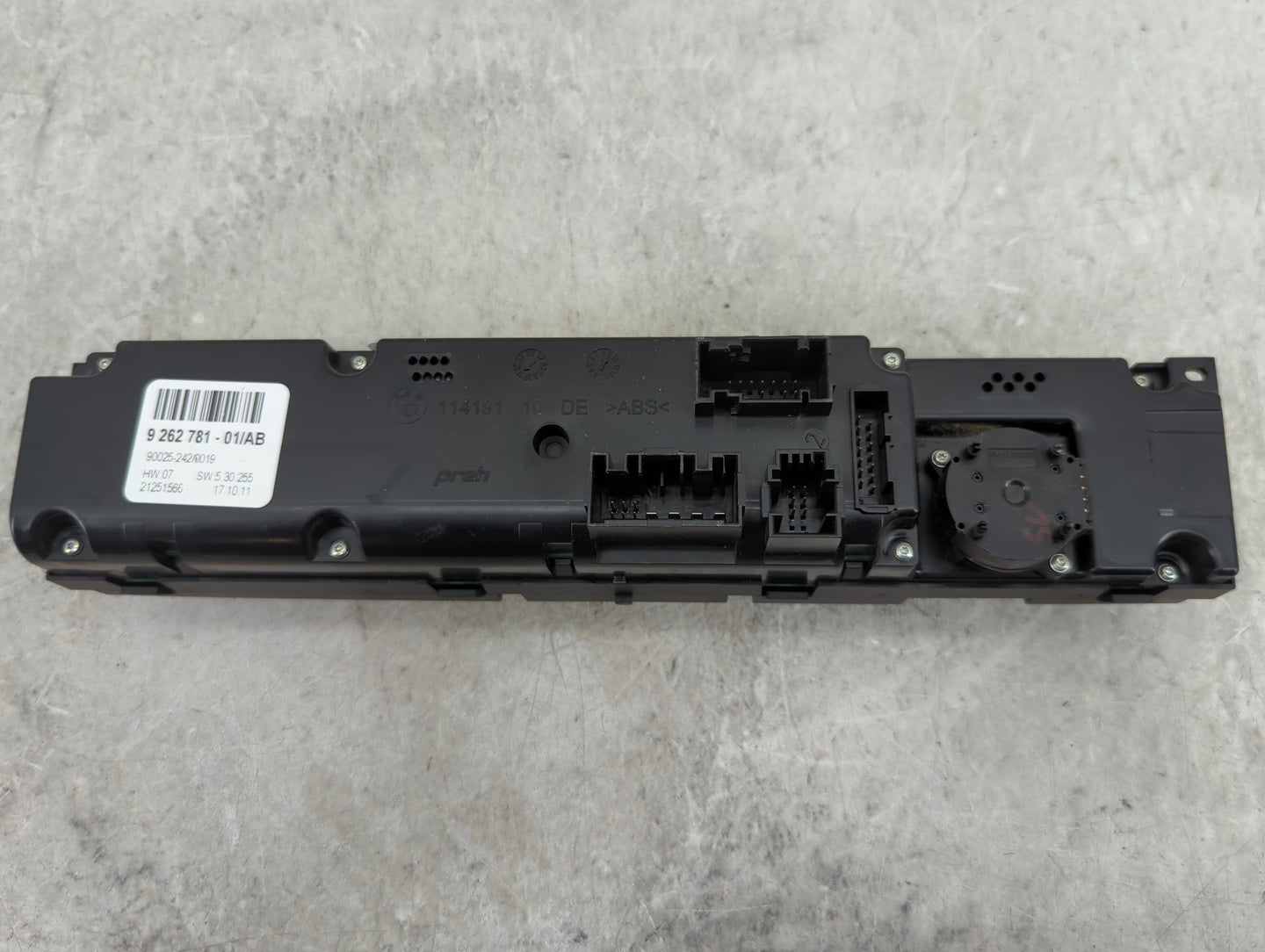 2007-2013 Bmw X5 Climate Control Module Temperature AC/Heater Replacement P/N:9 262 781-01 Fits OEM Used Auto Parts - Oemuse