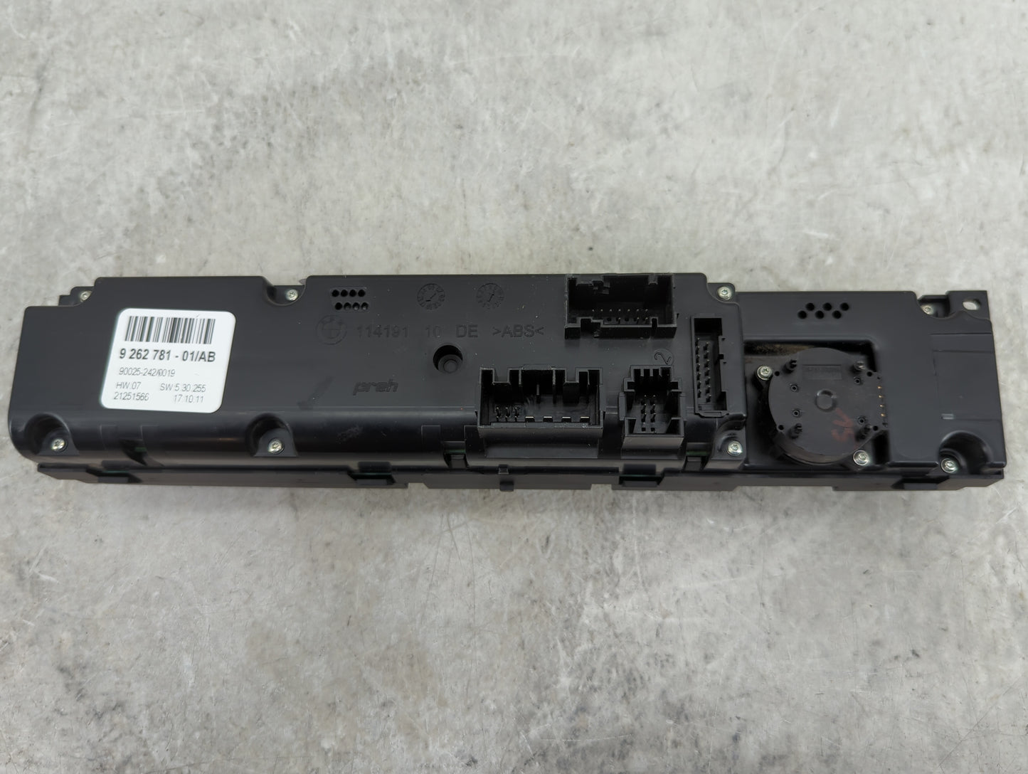 2007-2013 Bmw X5 Climate Control Module Temperature AC/Heater Replacement P/N:9 262 781-01 Fits OEM Used Auto Parts - Oemuse