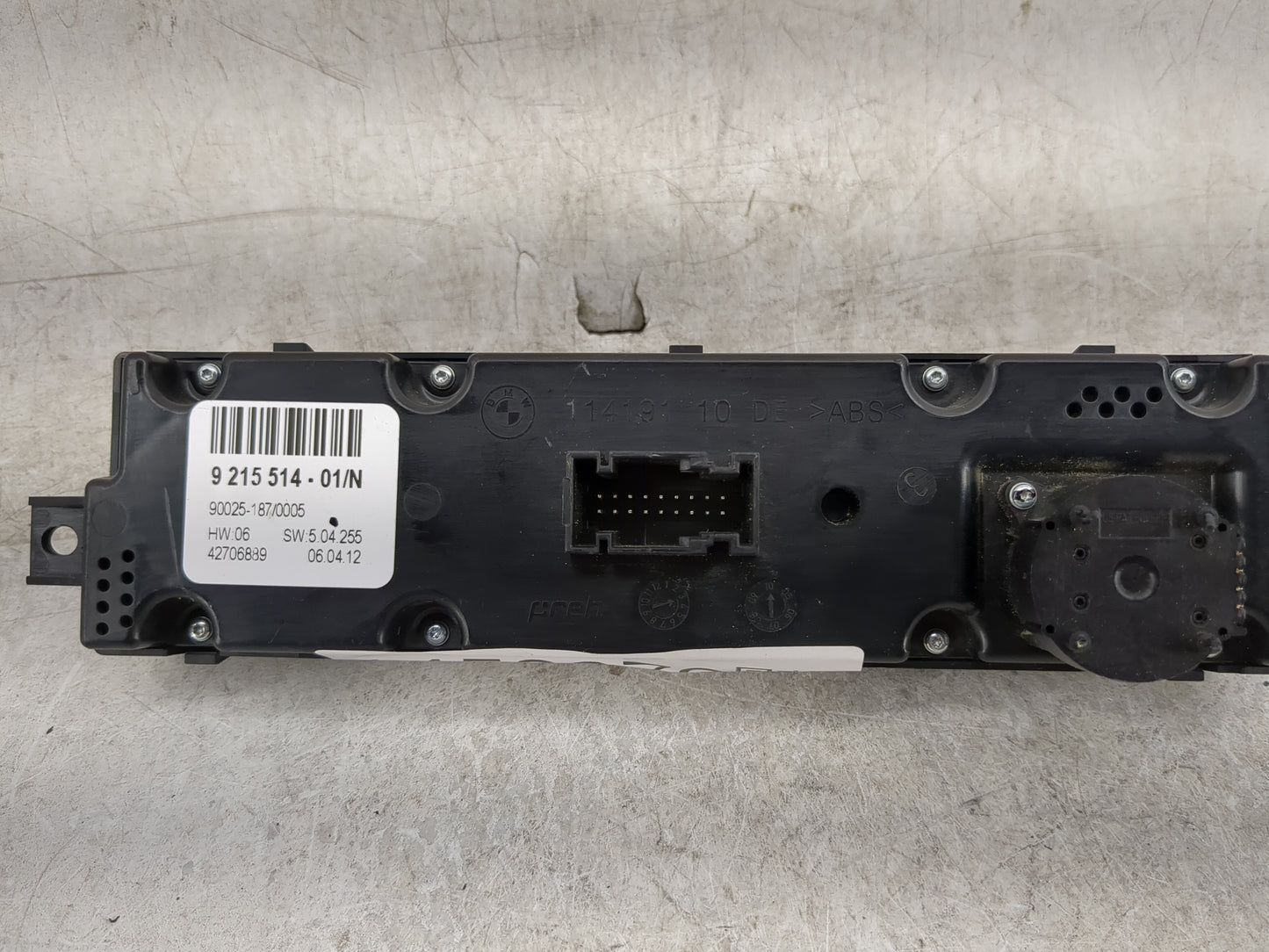 2007-2013 Bmw X5 Climate Control Module Temperature AC/Heater Replacement P/N:9 215 514 Fits OEM Used Auto Parts - Oemusedau
