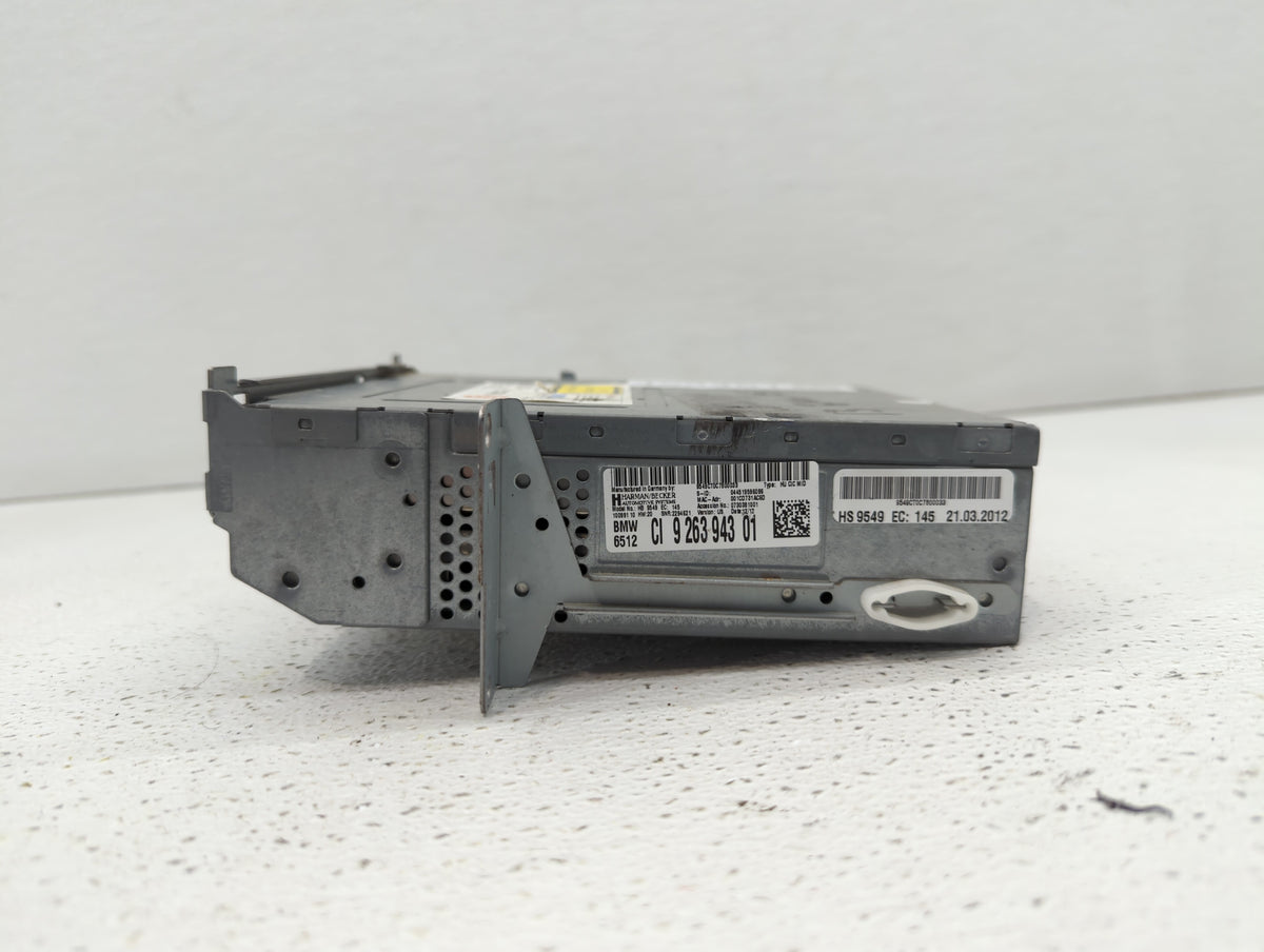 2012 Bmw X5 Radio AM FM Cd Player Receiver Replacement P/N:9 263 943 01 OEM Used Auto Parts - Oemusedautoparts1.com