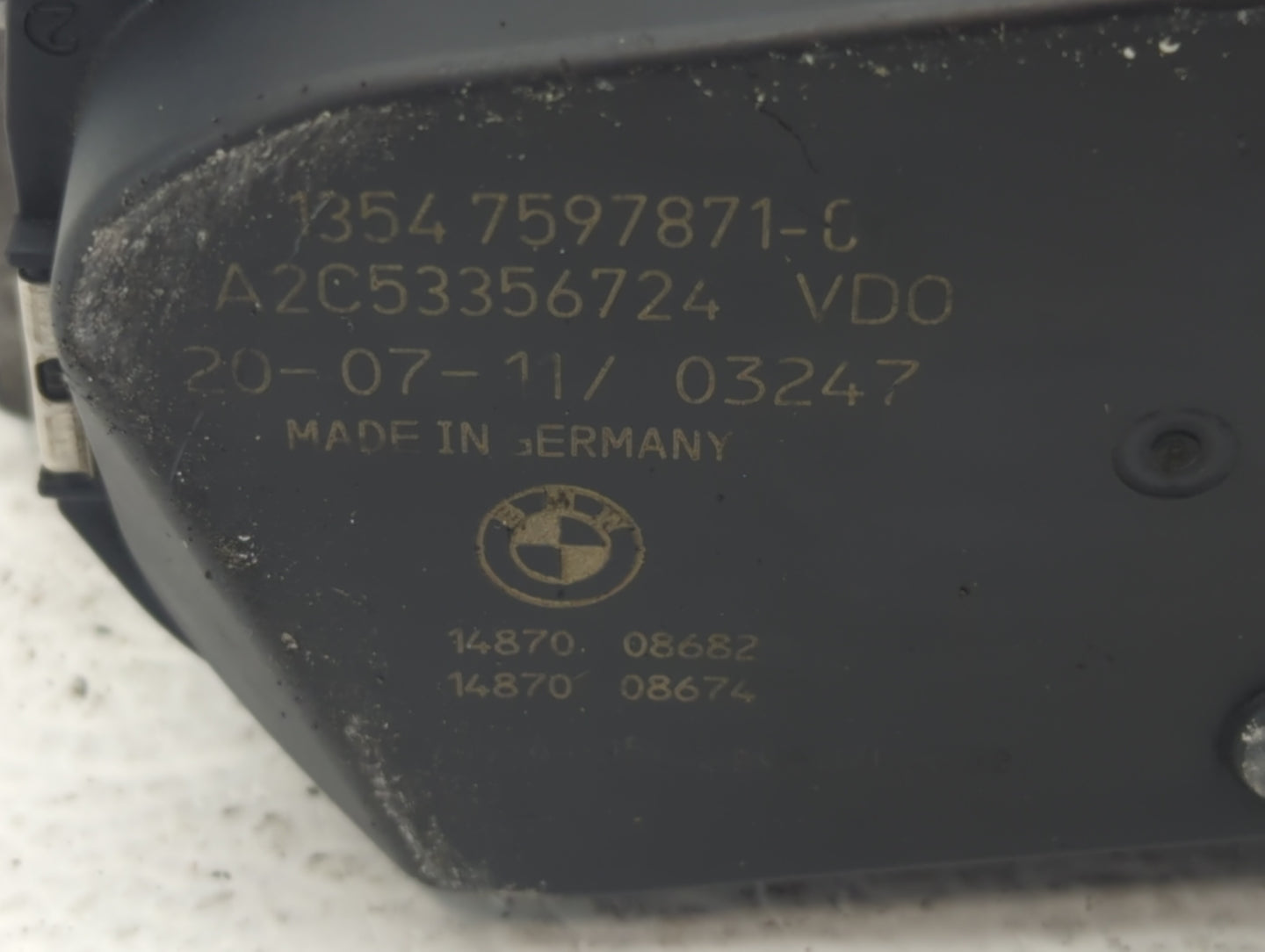 2011-2018 Bmw X5 Throttle Body P/N:1354 7597871-01 1354 7597871-03 Fits OEM Used Auto Parts - Oemusedautoparts1.com