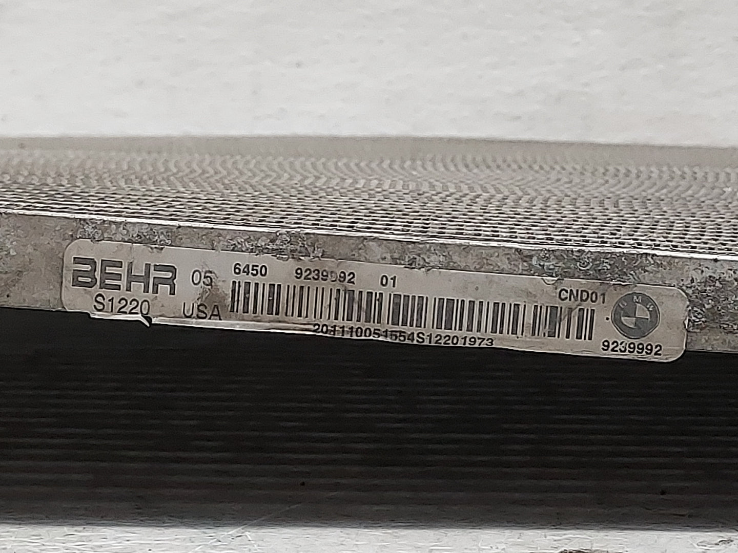 2007-2018 Bmw X5 Engine Cooling Radiator Condensor P/N:9239992 9239992 01 Fits OEM Used Auto Parts - Oemusedautoparts1.com