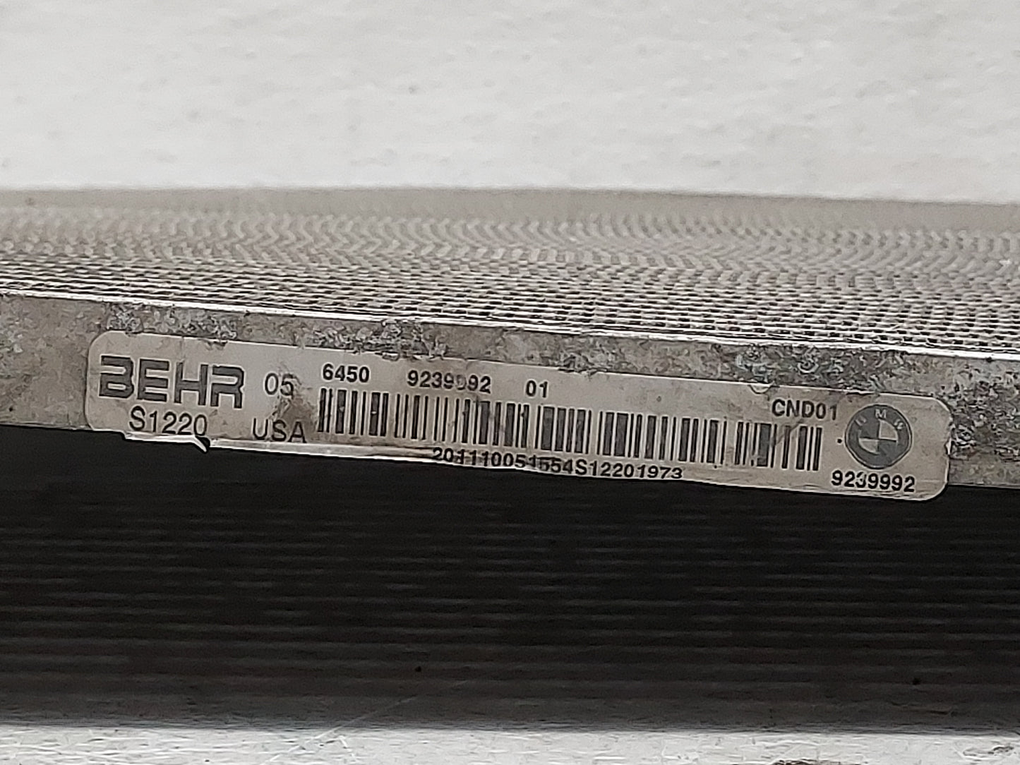 2007-2018 Bmw X5 Engine Cooling Radiator Condensor P/N:9239992 9239992 01 Fits OEM Used Auto Parts - Oemusedautoparts1.com