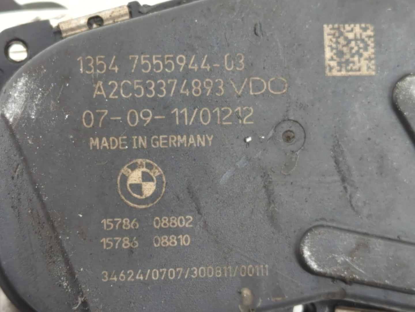 2011-2018 Bmw X5 Throttle Body P/N:A2C53374893 1354 7555944-03 Fits OEM Used Auto Parts - Oemusedautoparts1.com