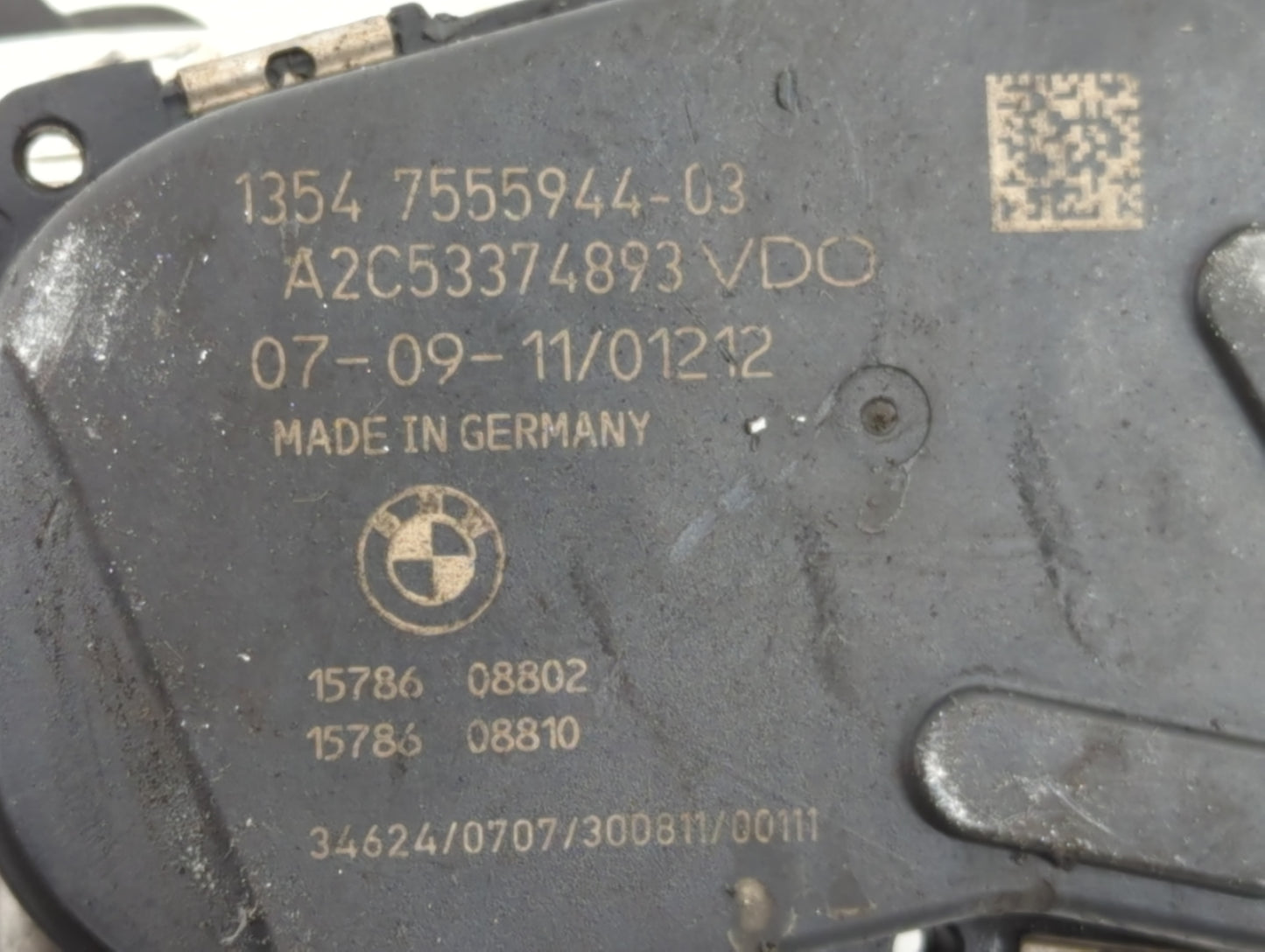 2011-2018 Bmw X5 Throttle Body P/N:A2C53374893 1354 7555944-03 Fits OEM Used Auto Parts - Oemusedautoparts1.com