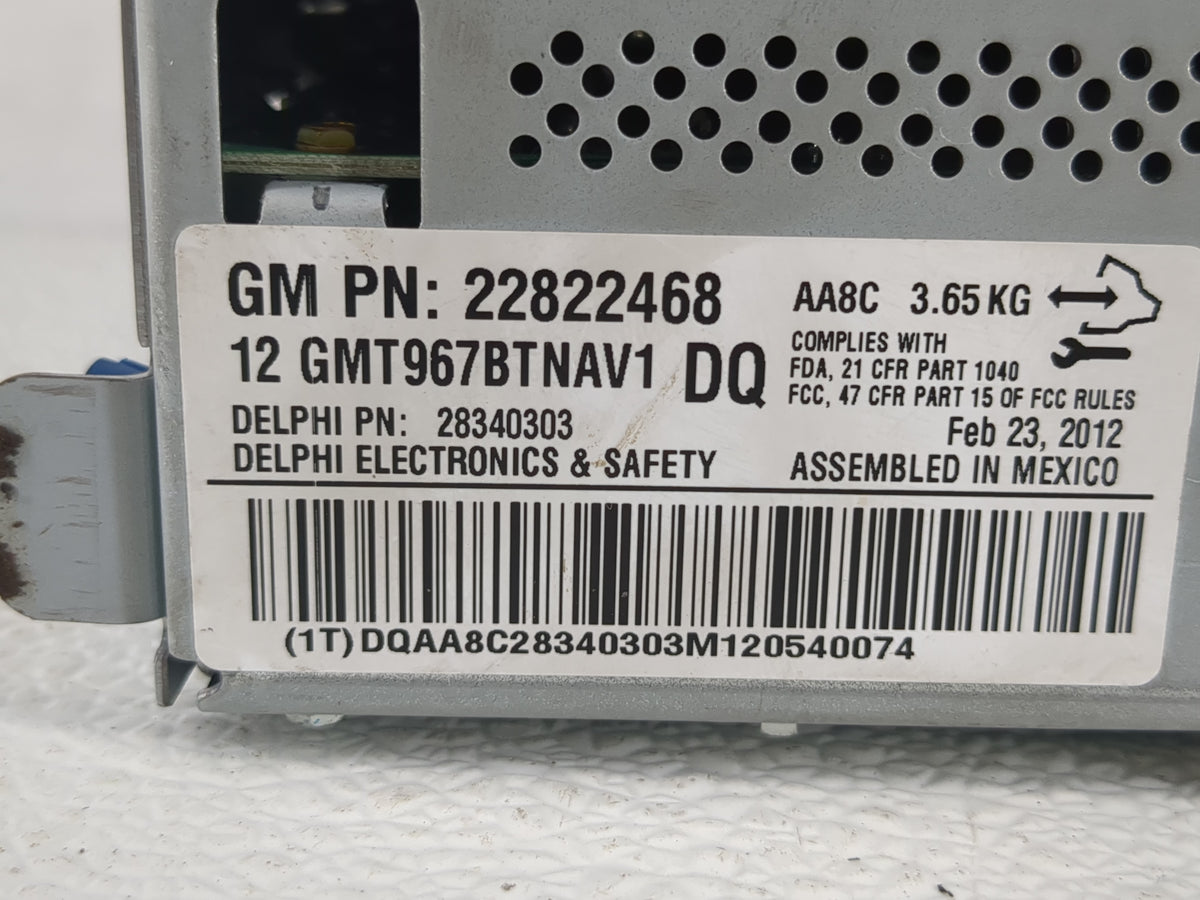 2012 Buick Enclave Radio AM FM Cd Player Receiver Replacement P/N:22822468 OEM Used Auto Parts - Oemusedautoparts1.com