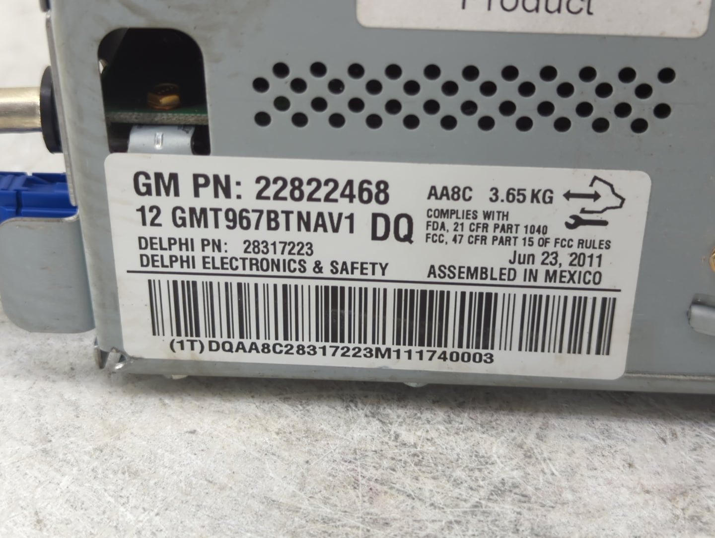 2010-2012 Buick Enclave Radio AM FM Cd Player Receiver Replacement P/N:22822468 Fits Fits 2010 2011 2012 OEM Used Auto Parts