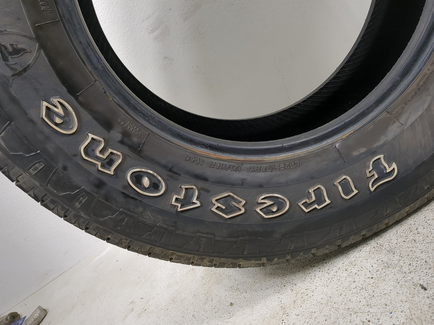 Used Tire 265/70R17 FIRESTONE TRANSFORCE HT2 121/118R - Tread Depth 8/32 - Oemusedautoparts1.com