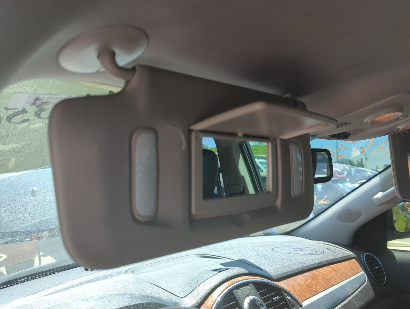 2008-2017 Buick Enclave Sun Visor Shade Replacement Driver Left Mirror Fits OEM Used Auto Parts - Oemusedautoparts1.com