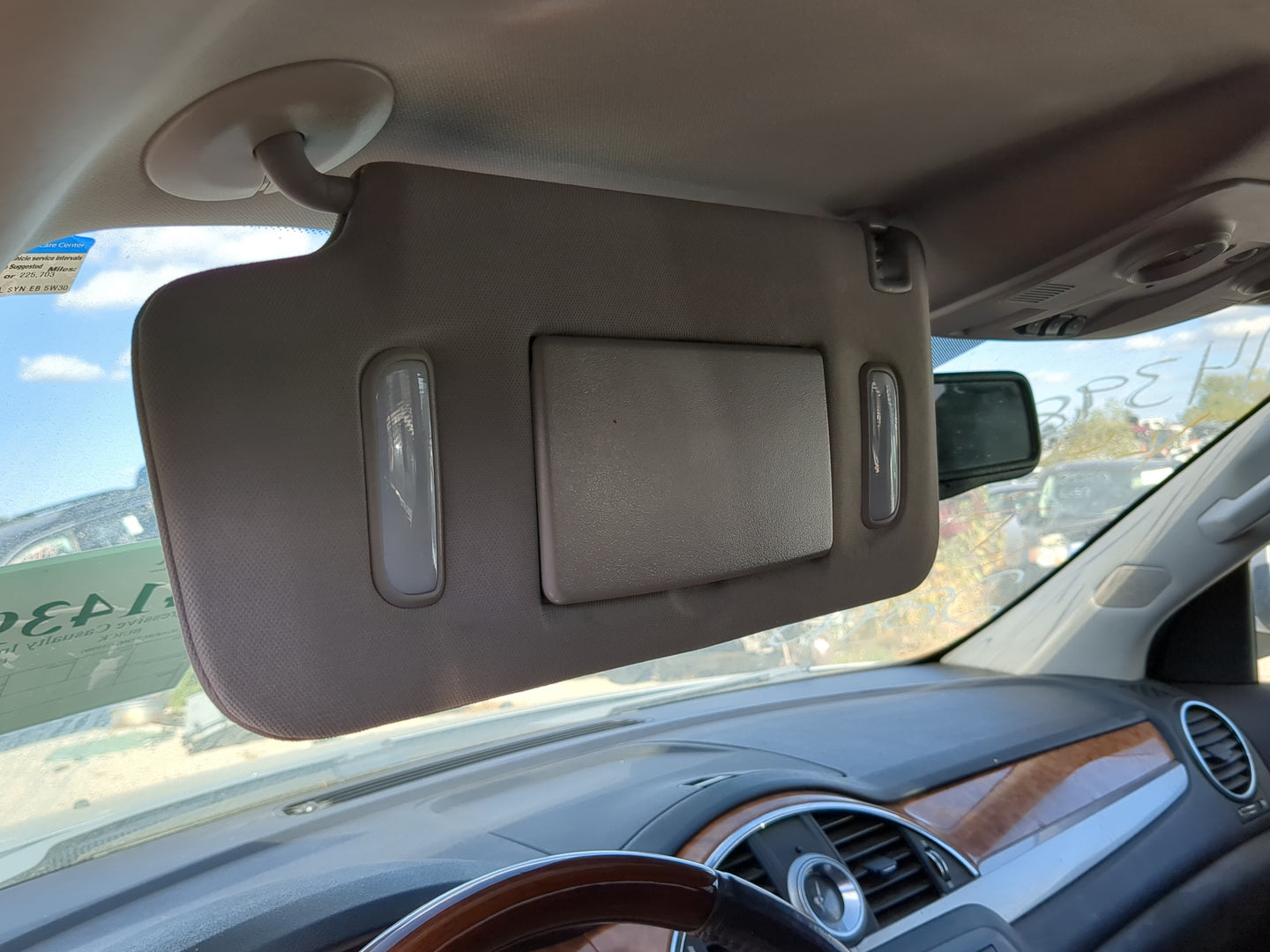 2008-2017 Buick Enclave Sun Visor Shade Replacement Driver Left Mirror Fits OEM Used Auto Parts - Oemusedautoparts1.com