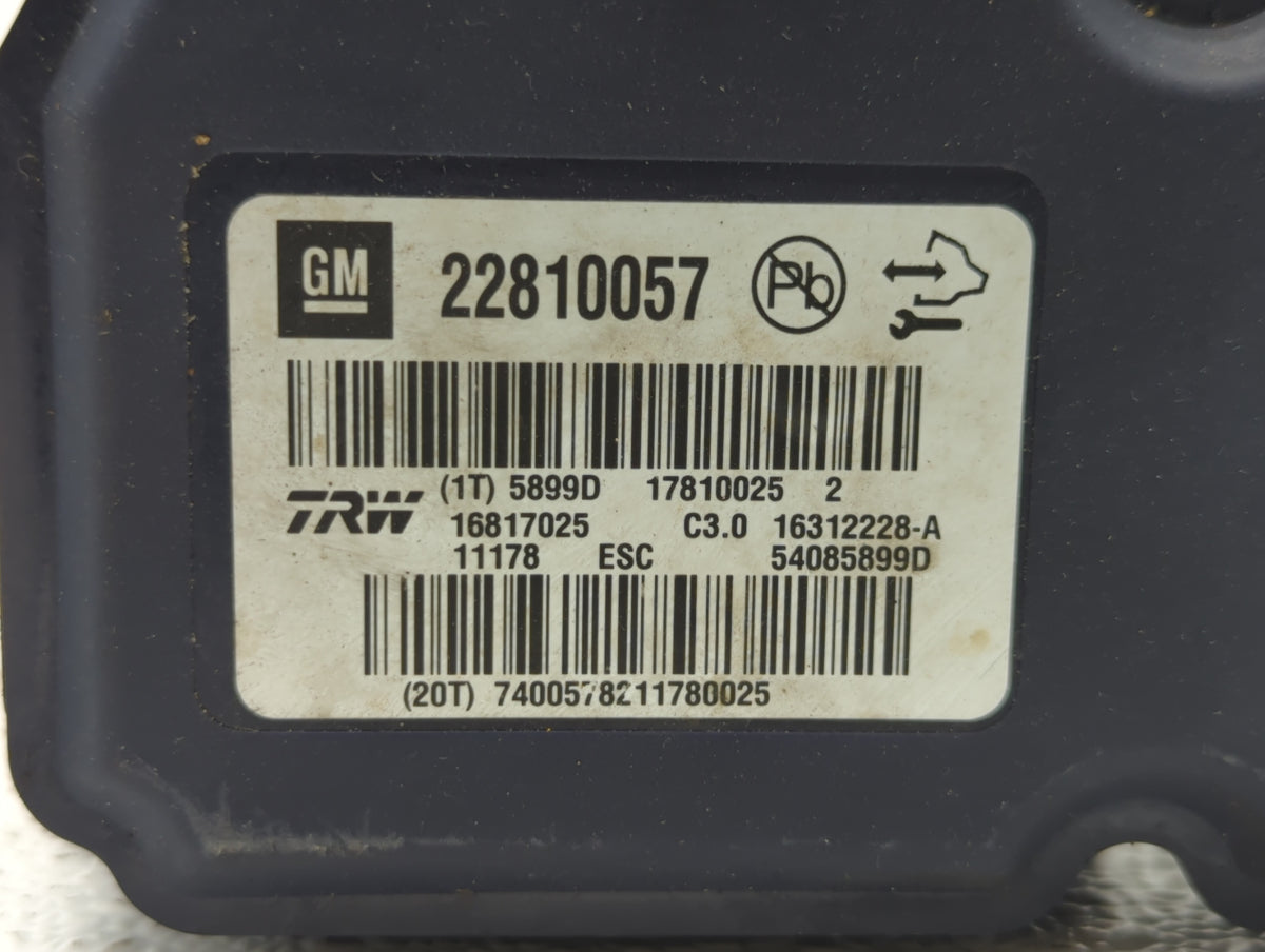 2012-2013 Buick Lacrosse Anti-Lock Brake ABS Pump Module Actuator OEM P/N:22810057 22863598 Fits Fits 2012 2013 2014 2015 20