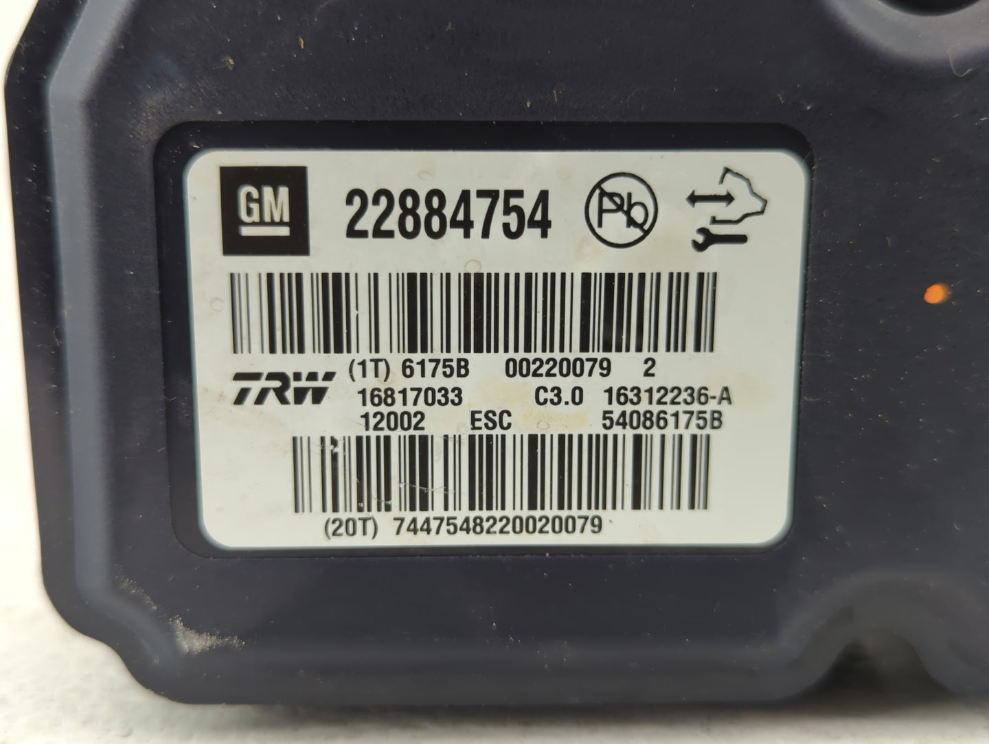 2012-2013 Buick Lacrosse ABS Pump Control Module Replacement P/N:22884754 Fits Fits 2012 2013 2014 2015 2016 OEM Used Auto P