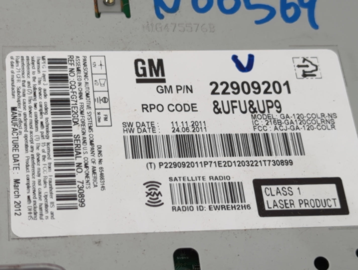 2012-2012 Buick Lacrosse Am Fm Cd Player Radio Receiver - Oemusedautoparts1.com