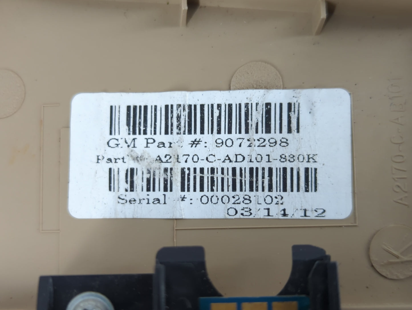 2012 Buick Lacrosse Overhead Roof Console - Oemusedautoparts1.com