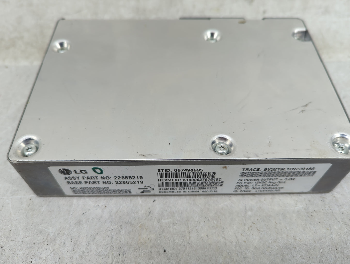 2012-2012 Buick Lacrosse Communication Control Module - Oemusedautoparts1.com