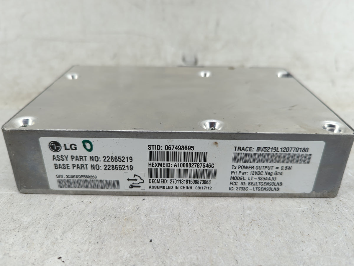 2012-2012 Buick Lacrosse Communication Control Module 922099 - Oemusedautoparts1.com