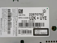 2012 Buick Regal Radio AM FM Cd Player Receiver Replacement P/N:22870782 Fits OEM Used Auto Parts - Oemusedautoparts1.com