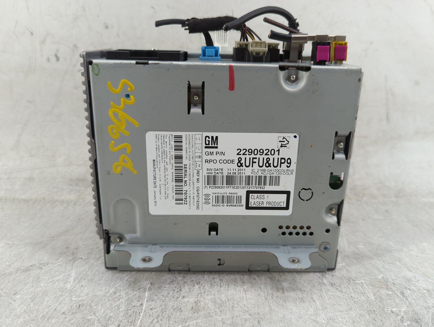 2012 Buick Regal Radio AM FM Cd Player Receiver Replacement P/N:22909201 CQ-FG71E2GD, 216B-GA120COLRNS, ACJ-GA-120-COLR Fits