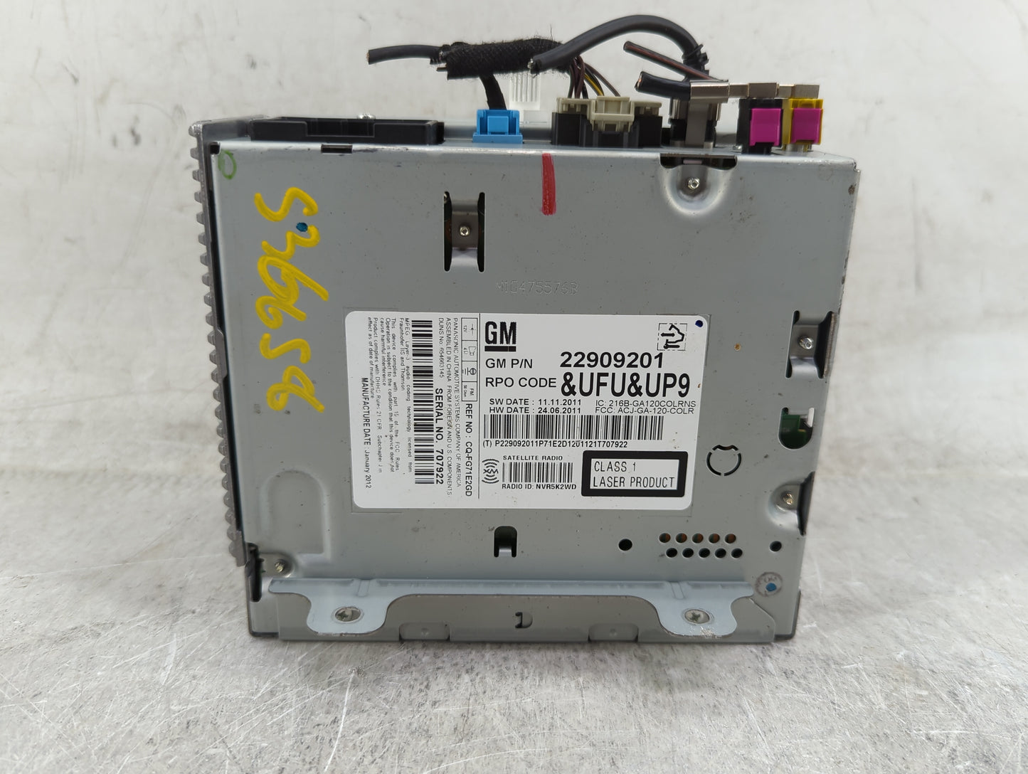 2012 Buick Regal Radio AM FM Cd Player Receiver Replacement P/N:22909201 CQ-FG71E2GD, 216B-GA120COLRNS, ACJ-GA-120-COLR Fits