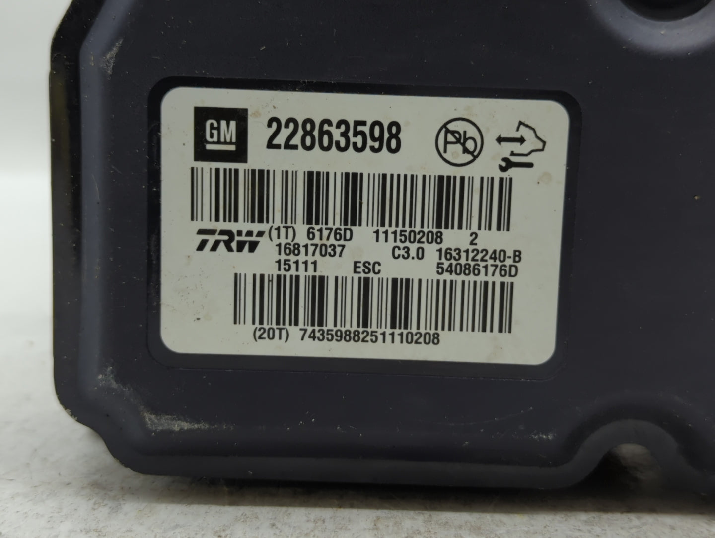 2012-2013 Buick Regal ABS Pump Control Module Replacement P/N:22838815 22973923, 22827930 Fits Fits 2012 2013 2014 2015 2016