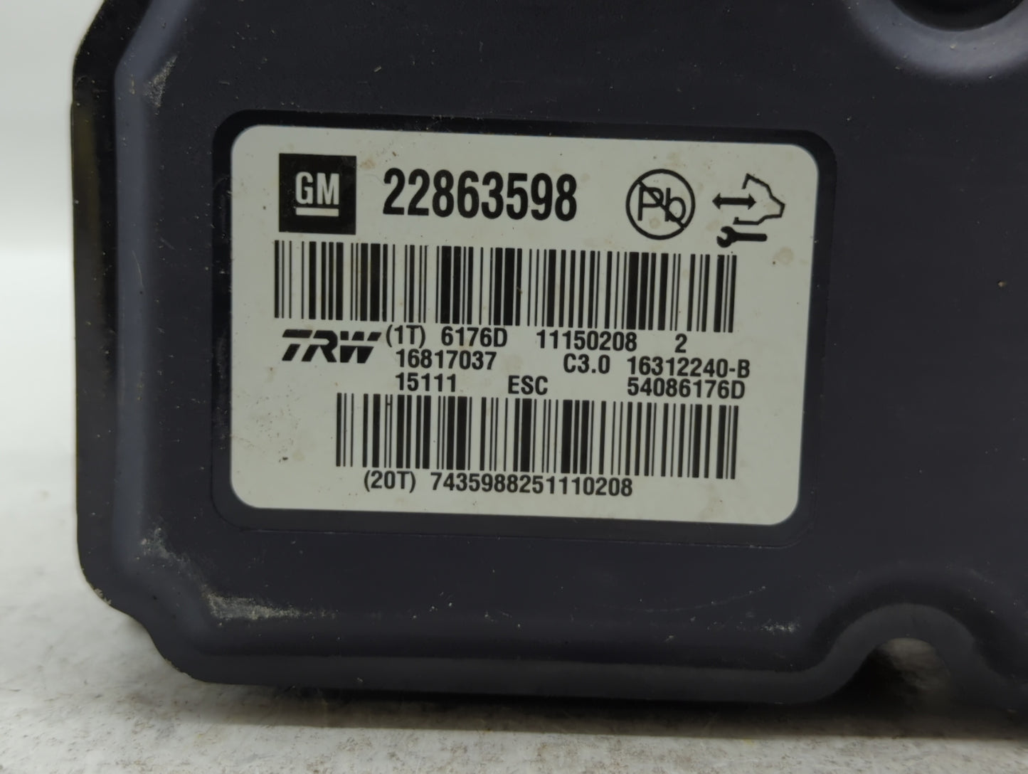 2012-2013 Buick Regal ABS Pump Control Module Replacement P/N:22838815 22973923, 22827930 Fits Fits 2012 2013 2014 2015 2016