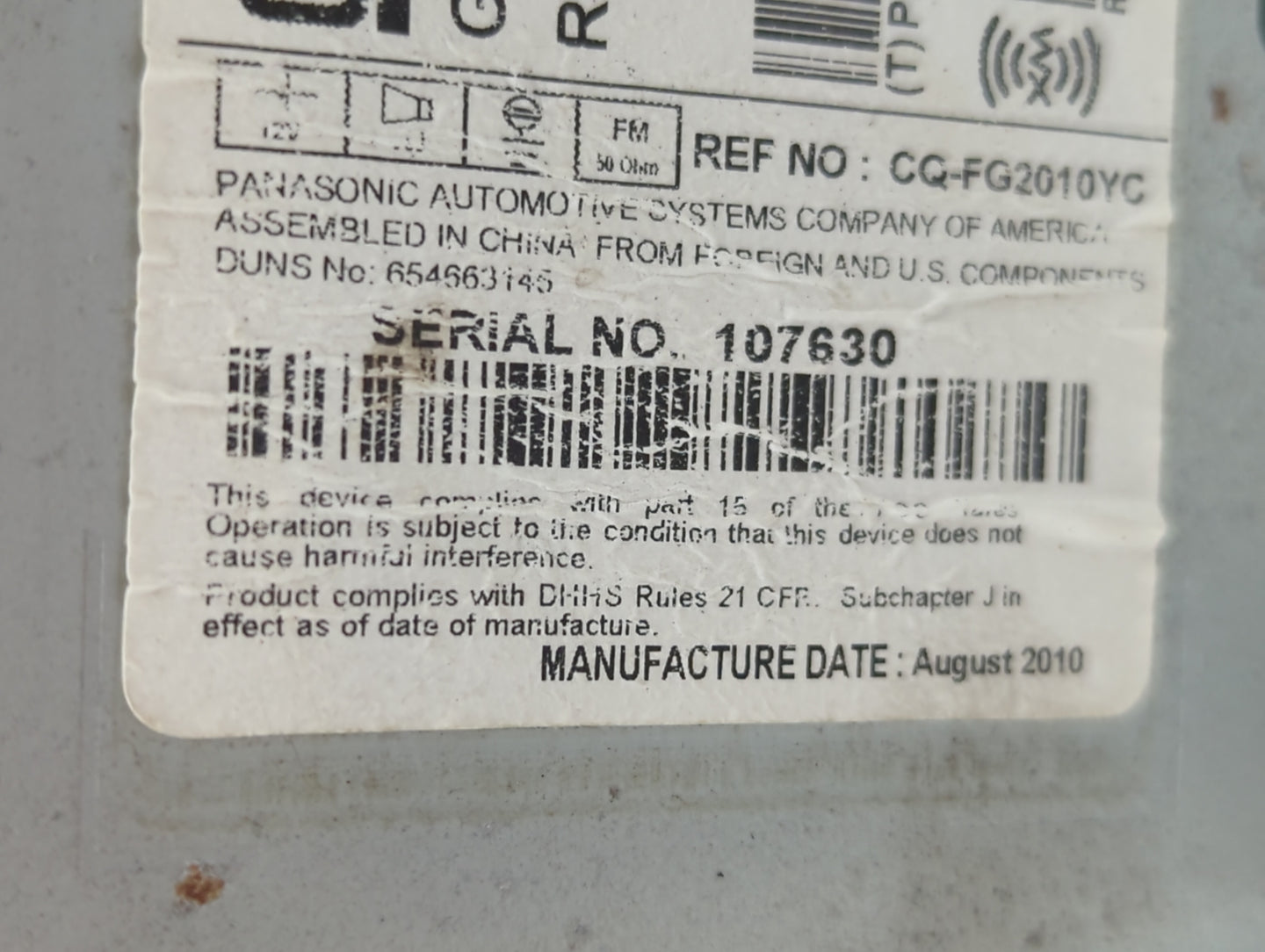 2011-2012 Buick Regal Am Fm Cd Player Radio Receiver - Oemusedautoparts1.com
